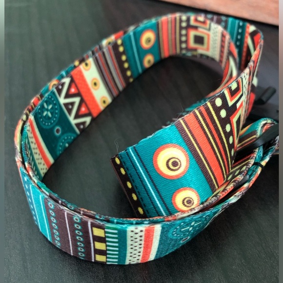 Lanyard (Green-Orange) Chevron Multicolored beautiful with Hook For ID or Keys - Picture 1 of 7